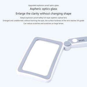 10 LED Power Indicator Rectangle Magnifier 5X