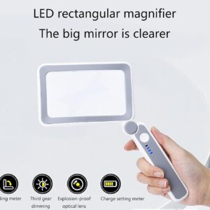 10 LED Power Indicator Rectangle Magnifier 5X