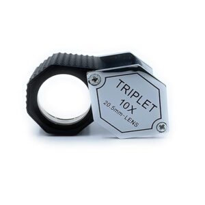 10x Rubber Grip Hexagon Lens Eye Loupe 20.5mm
