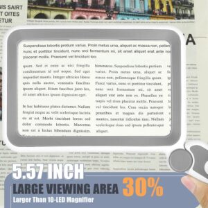 12 LED Power Indicator Rectangle Magnifier 5X