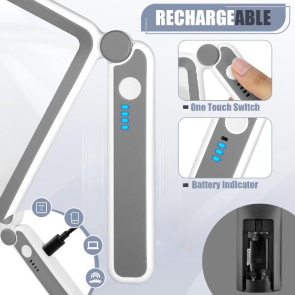 12 LED Power Indicator Rectangle Magnifier 5X - Image 2