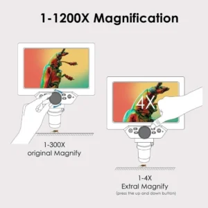 1200x 7 Inch LCD Portable Digital Microscope