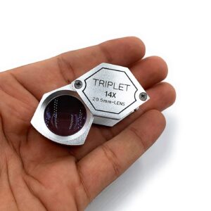 14x Hexagon Light-Weight Aluminium Lens Eye Loupe 20.5mm
