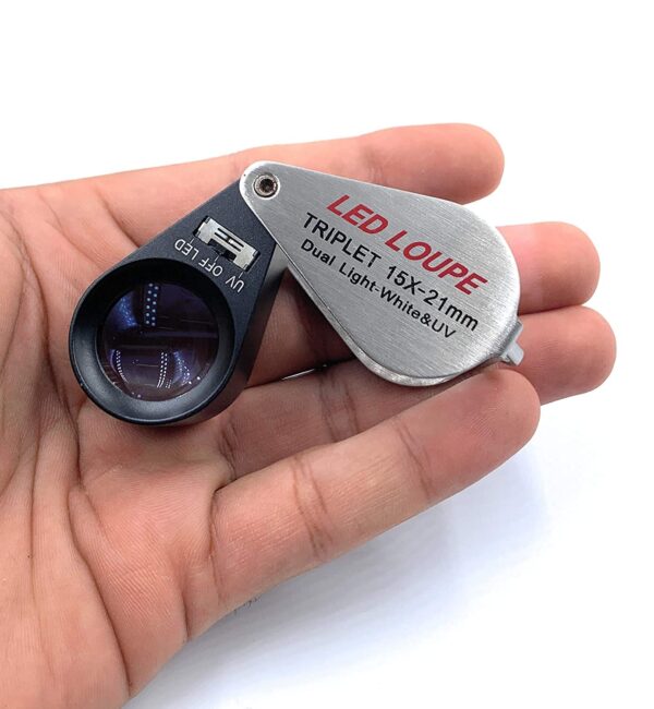 15x Dual LED Lamp & UV Light Lens Eye Loupe 21mm - Image 5
