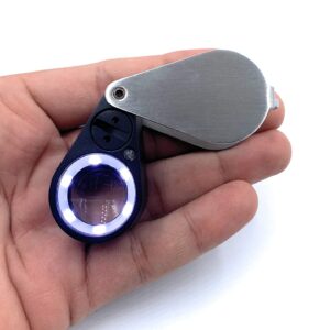 15x Dual LED Lamp & UV Light Lens Eye Loupe 21mm