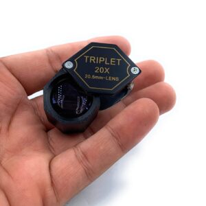 20x Hexagon Light-Weight Black Coated Aluminium Lens Eye Loupe 20.5mm