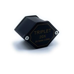 20x Hexagon Light-Weight Black Coated Aluminium Lens Eye Loupe 20.5mm