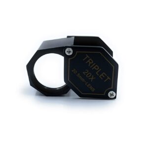 20x Hexagon Light-Weight Black Coated Aluminium Lens Eye Loupe 20.5mm