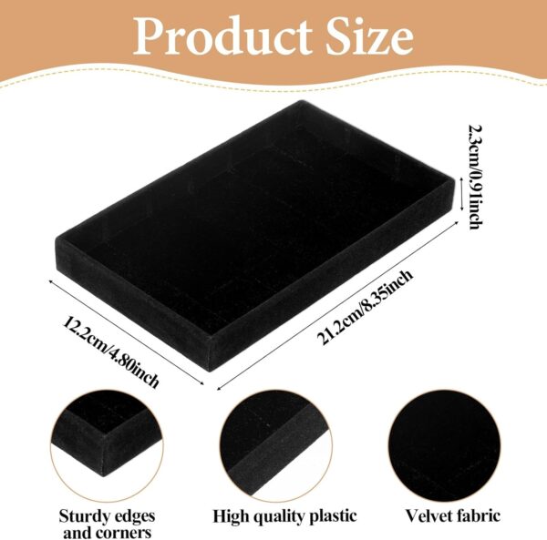 Black Velvet Stackable Jewelry Display Tray - Image 4