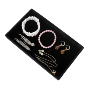 Black Velvet Stackable Jewelry Display Tray