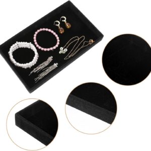 Black Velvet Stackable Jewelry Display Tray