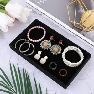 Black Velvet Stackable Jewelry Display Tray