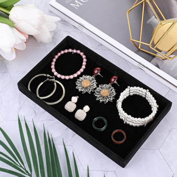 Black Velvet Stackable Jewelry Display Tray - Image 3