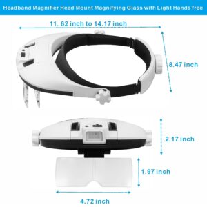 Large Lens Head Magnifier Headband Magnifying Glass