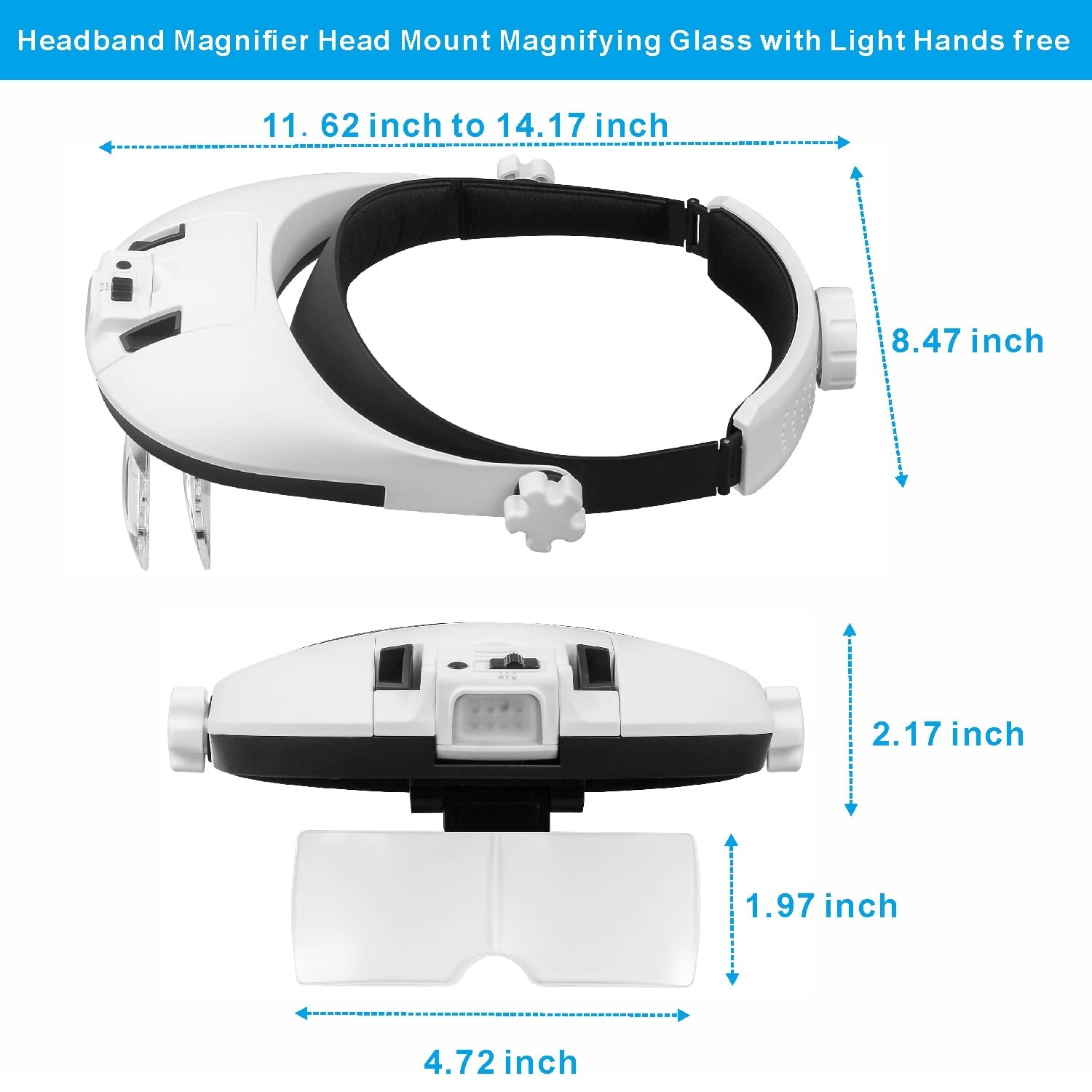 Large Lens Head Magnifier Headband Magnifying Glass - Image 5