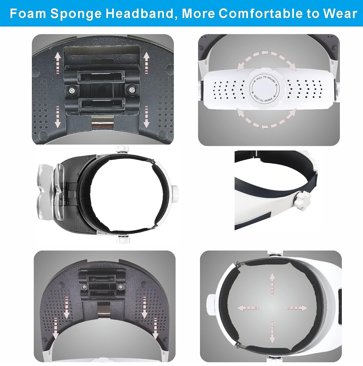 Large Lens Head Magnifier Headband Magnifying Glass - Image 4