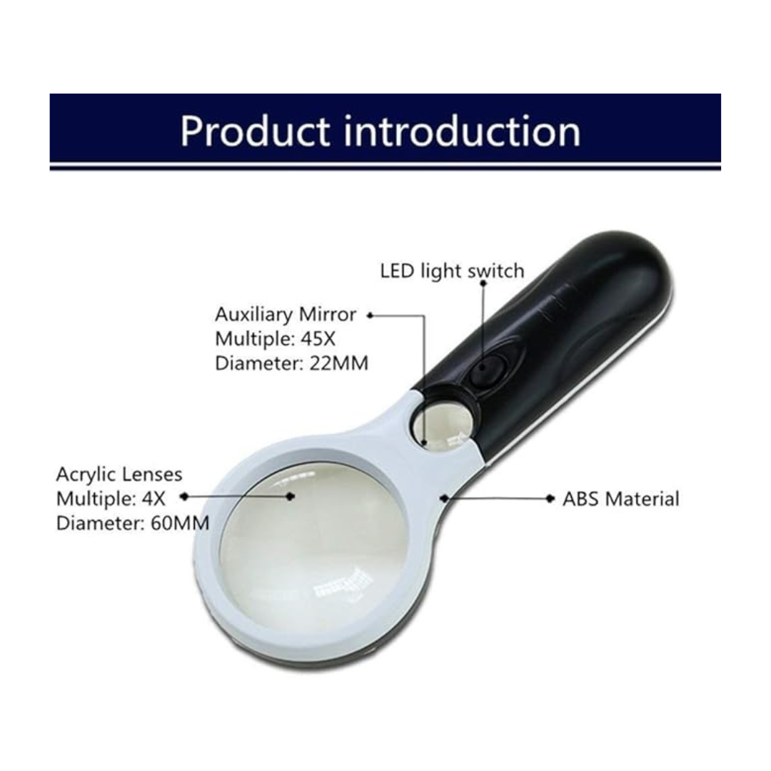 3 LED Light Reading Hand Held Magnifier - Image 9