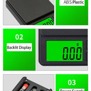 Weigh Gram Scale Digital Pocket Scale 1000g x 0.01g