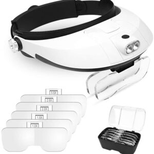 Large Lens Head Magnifier Headband Magnifying Glass