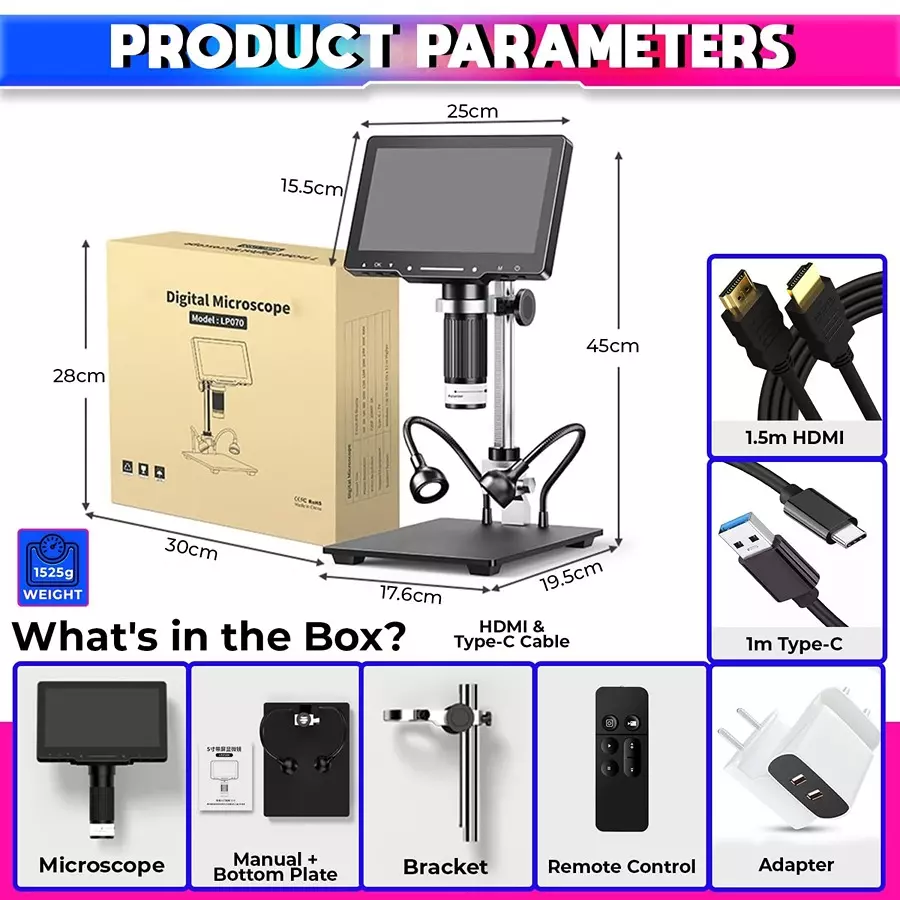 1600x 10.1 inch Digital Microscope - Image 7