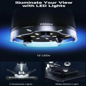 2500x 10.1inch with 3 Lens Digital Microscope