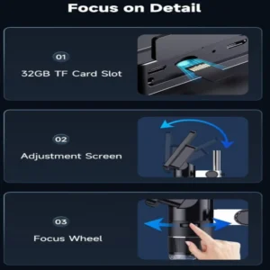 2500x 10.1inch with 3 Lens Digital Microscope
