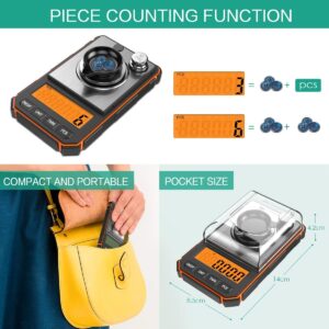 Digital Milligram Scale, Portable Mini Scale with Display 50g/0.001g