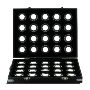 Round Gem stone Metal Display Box